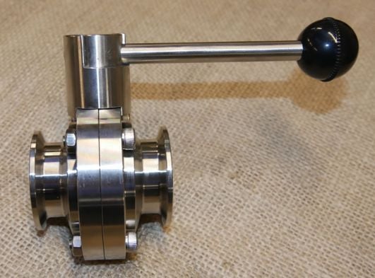 Brewing Equipment Fittings 1 5 Inch Tri Clover Butterfly Valve The Malt Miller The Malt Miller Brewing Equipment Fittings 1 5 Inch Tri Clover Butterfly Valve The Malt Miller The Malt Miller