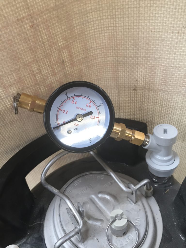 Adjustable (SPUNDING) pressure relief Valve with Gauge The Malt Miller