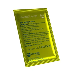 Fermentis SafAle S-33 Brewing Yeast