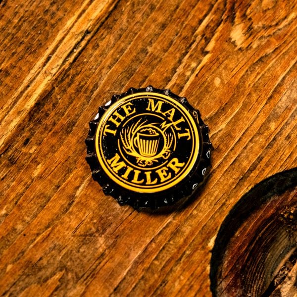 Crown cap 26mm for beer bottling The Malt Miller design