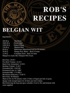 BELGIAN WIT recipe