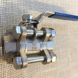 Stainless Steel 3 Piece Tap 1/2" BSP