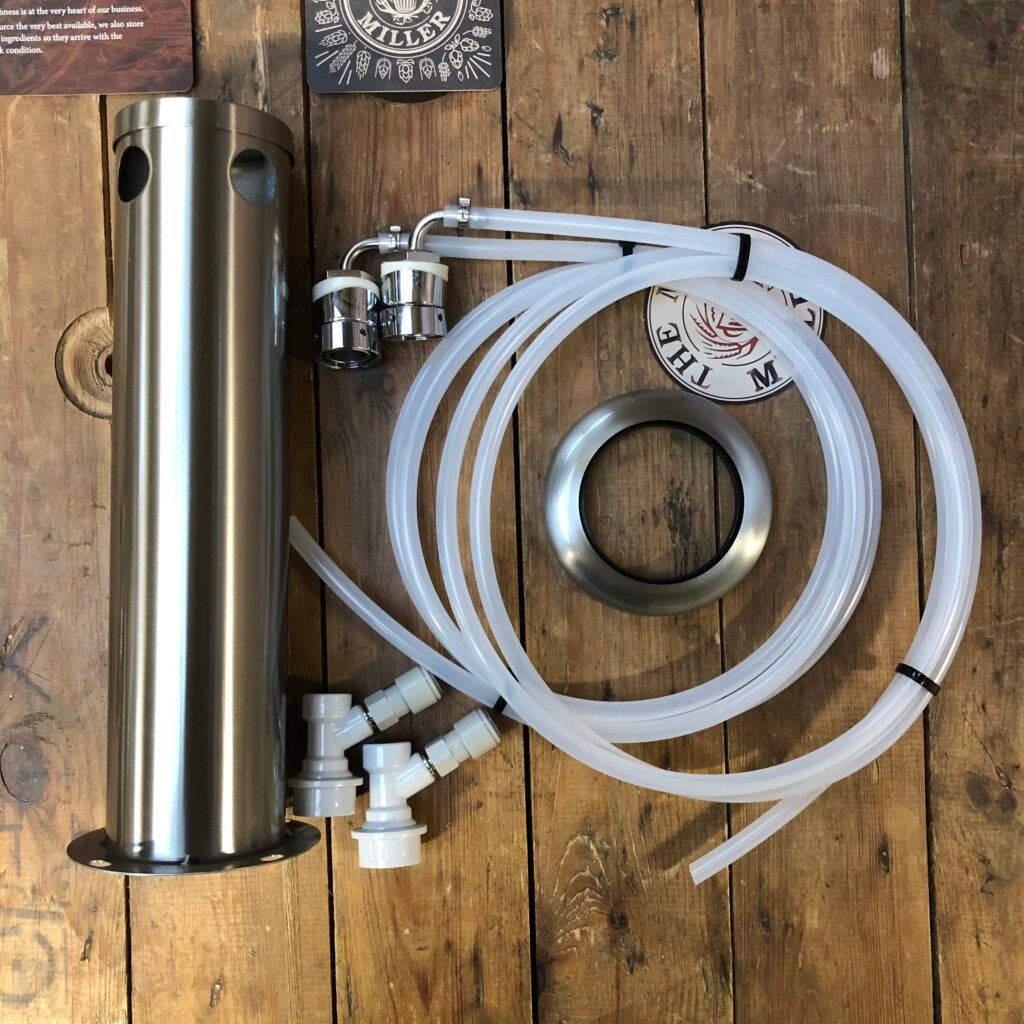 Kegerator Kit Double Tap Tower Choice of PERLIC FAUCETS