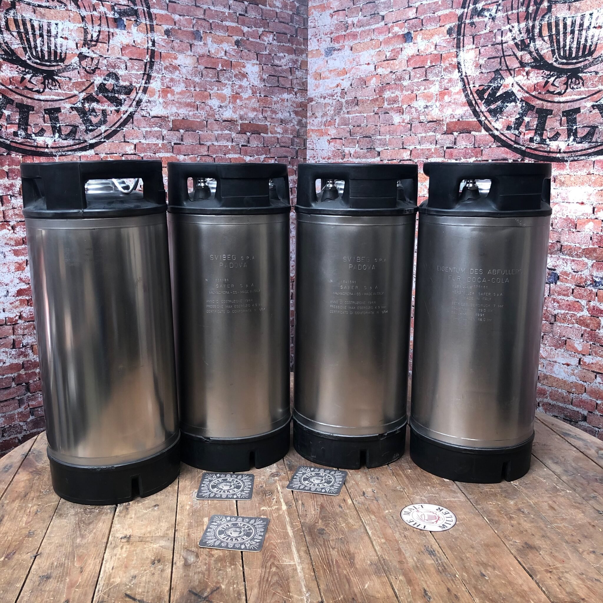 Refurbished 19 litre Stainless Keg FOUR Pack Corny Kegs