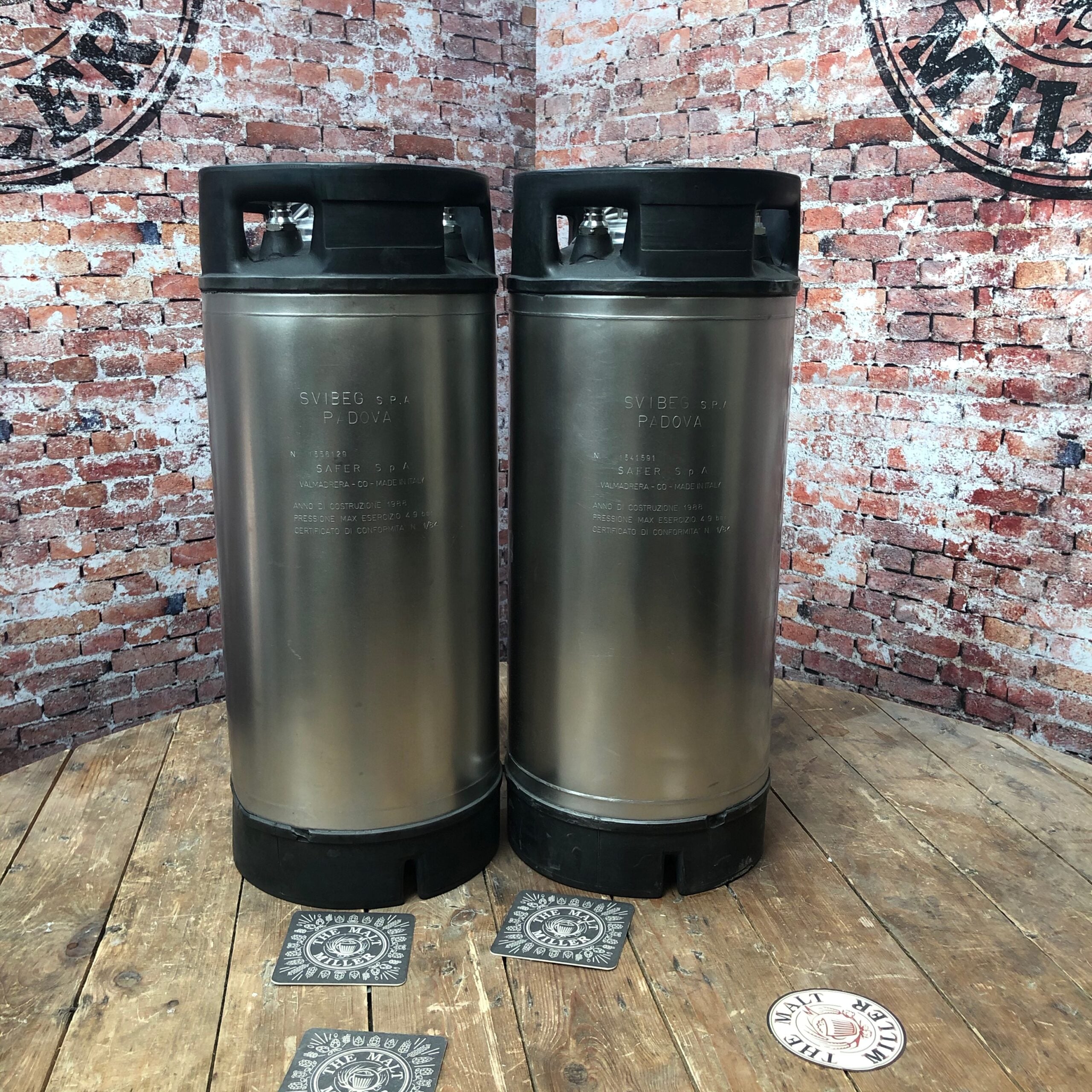Used refurbished 19 litre Stainless Keg Twin Pack force carbonate and