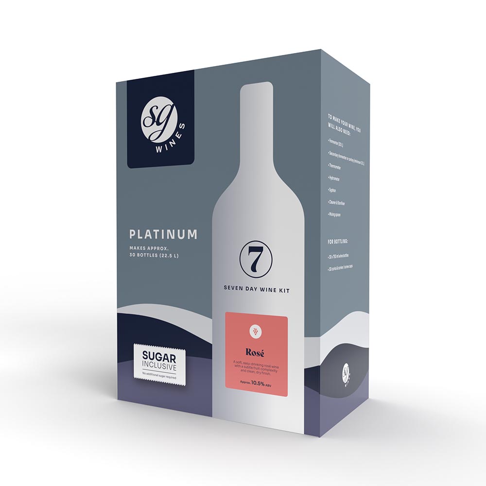 SG Wines Platinum Rose Wine Kit 30 Bottle (23L)