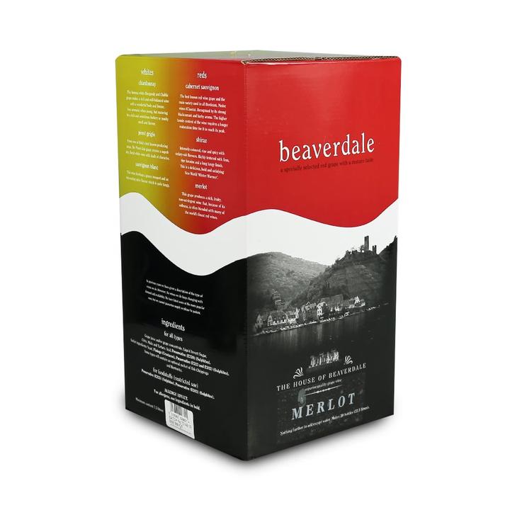 Beaverdale Red Wine Kit Merlot 30 Bottle (23L) The Malt Miller