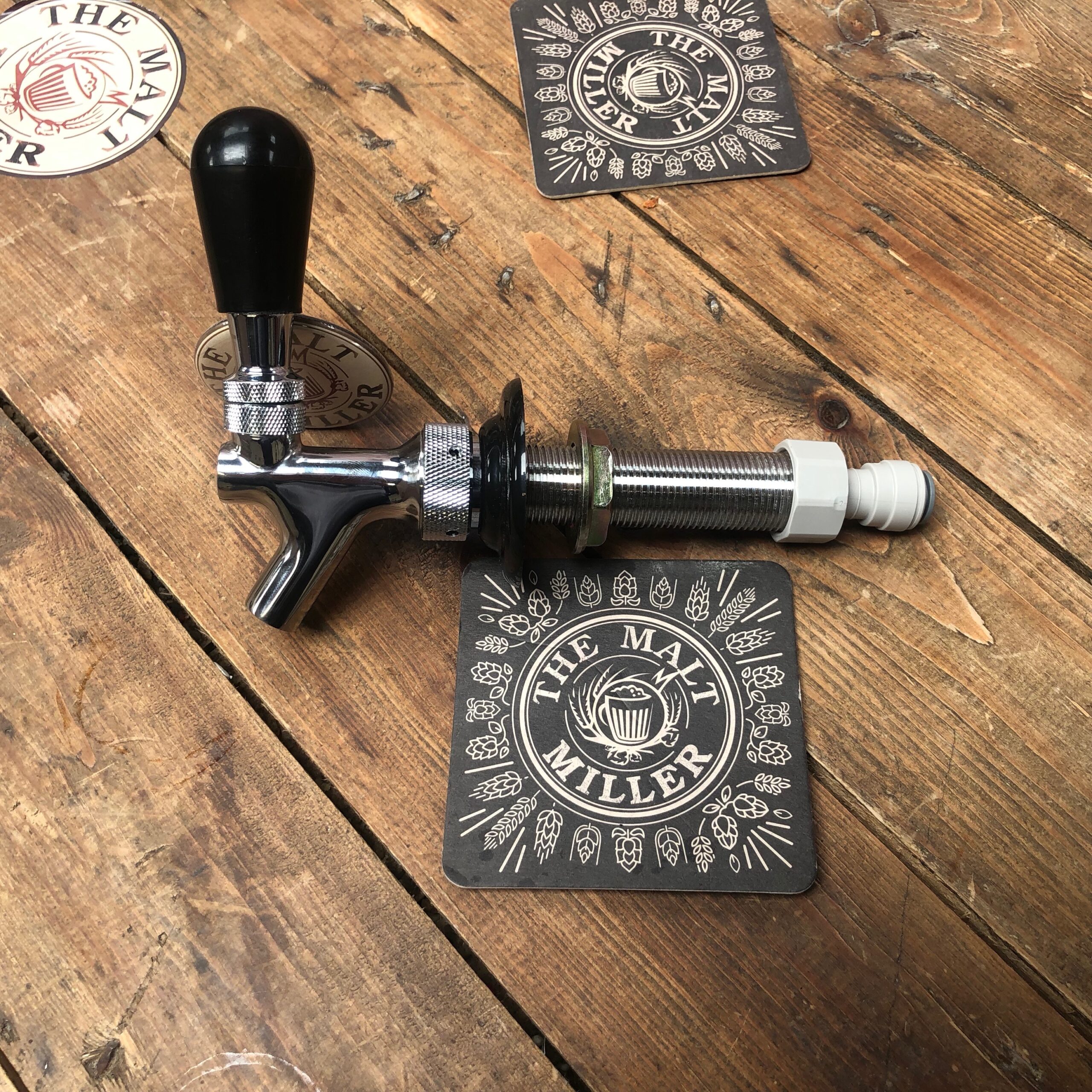 Stainless Steel Kegerator Tap and 100mm shank The Malt Miller