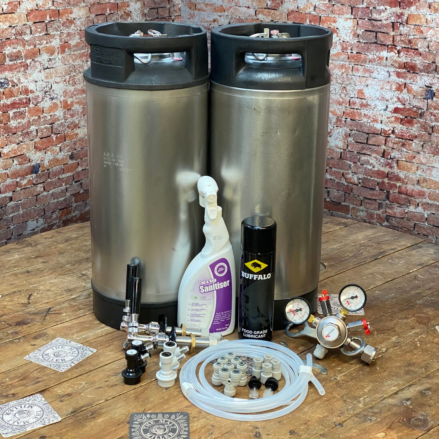 2 Tap Kegerator Conversion Kit Stainless Flow Control Taps