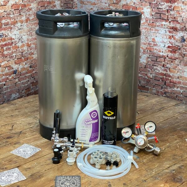 2 Tap Kegerator Conversion Kit Stainless Flow Control Taps