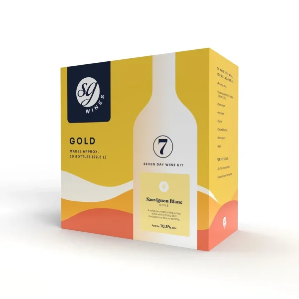 SG Wines - Gold Sauvignon Blanc - 30 Bottle (23L) Wine Kit