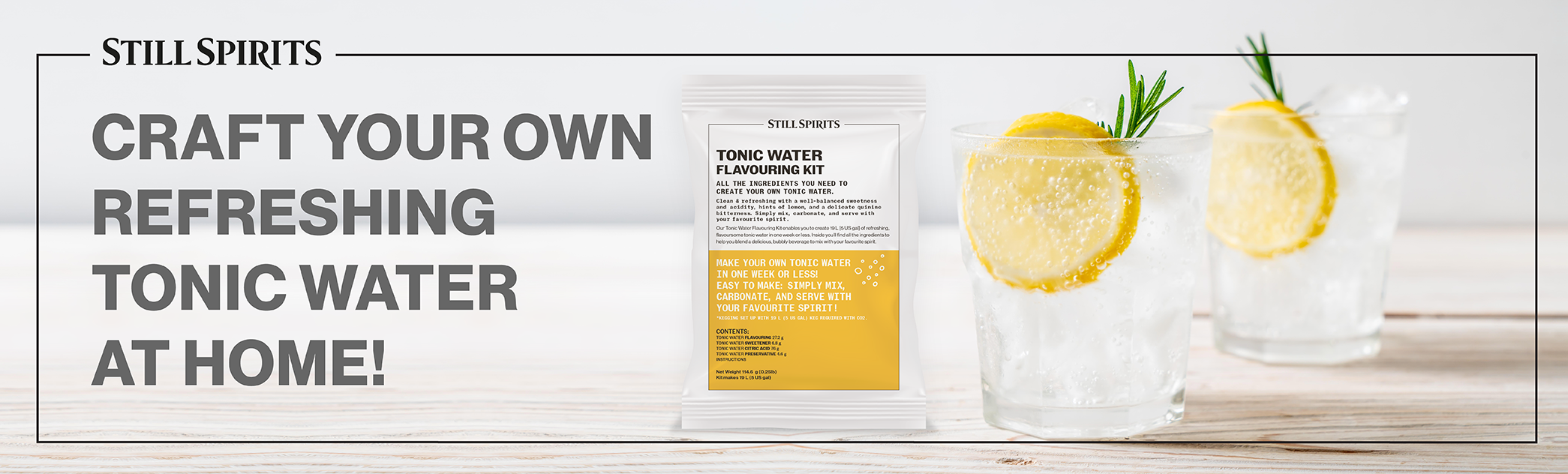 Still Spirits Tonic Water Kit , Make 19 litres of Tonic Water Easily