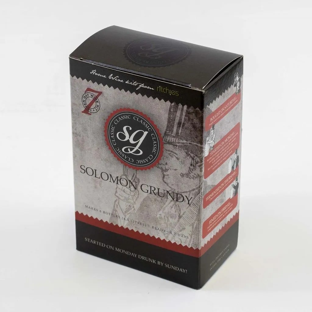 Solomon Grundy Classic 6 Bottle Wine Kit Medium Sweet White