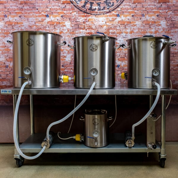 3 vessel stainless steel home brewery