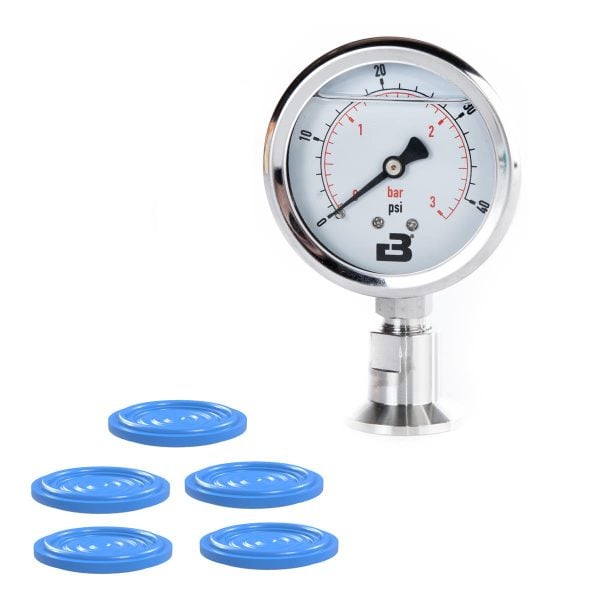 Analog Gauge Pressure TC34mm Kit