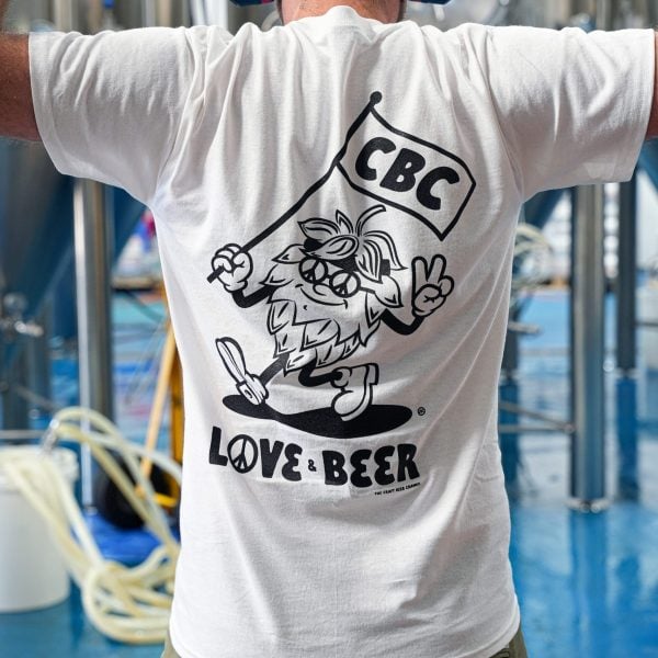 love and beer white tee square