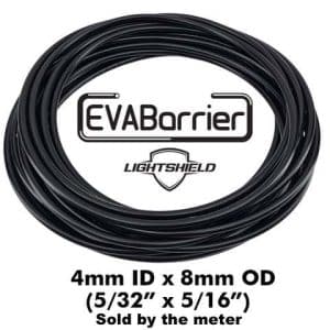 Black Lightshield EVABarrier 4mm ID x 8mm OD - Double Wall EVA - Sold P/Meter
