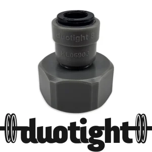 duotight - 8mm (5/16”) Female x 5/8” Female Thread (suits Keg Couplers and Tap Shanks)