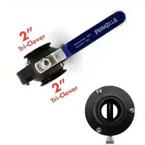 2 Inch TC x 2 Inch TC FermZilla Butterfly Valve Assembly