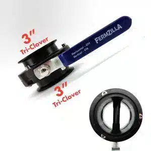 3 Inch TC x 3 Inch TC FermZilla Butterfly Valve Assembly