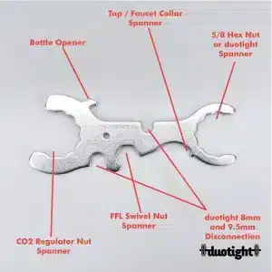 KegLand 7 in 1 Faucet Spanner / Wrench Tool - The Malt Miller KegLand 7 in 1 Faucet Spanner / Wrench Tool