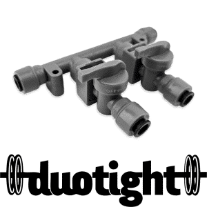 Duotight x 2 Way Manifold with Check Valves & Isolation Valves