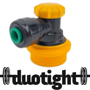Duotight 6.35mm (1/4'') x Ball Lock Disconnect - (Black + Yellow Liquid)