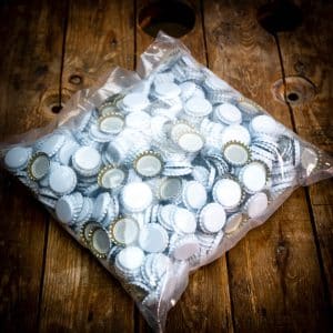 1000 x Crown Caps White - 26mm Bottle Caps With Oxygen-Scavenging Liner
