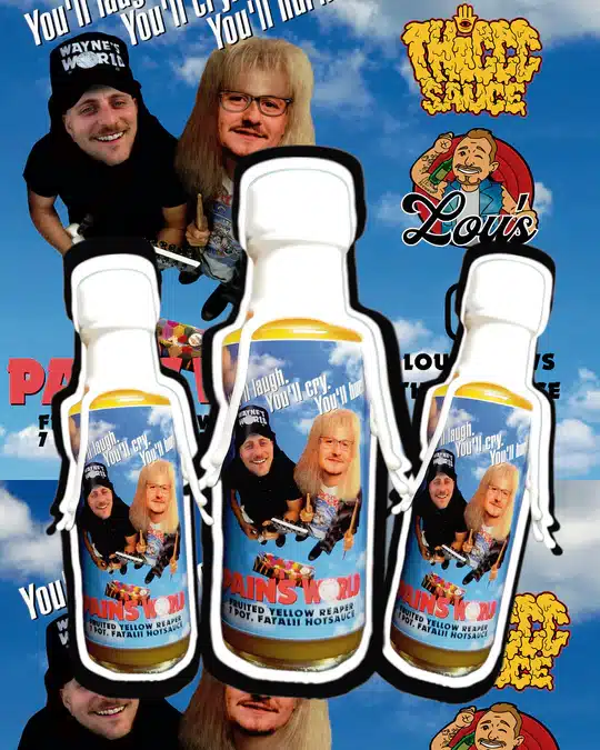 Thiccc Sauce - Pains World Fruited Super Hot Sauce – Lou’s Brews Collab