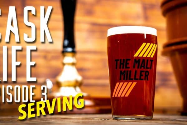Thumbnail for Cast Life Episode 3: Serving — a pint of beer labeled The Malt Miller on a wooden bar backdrop