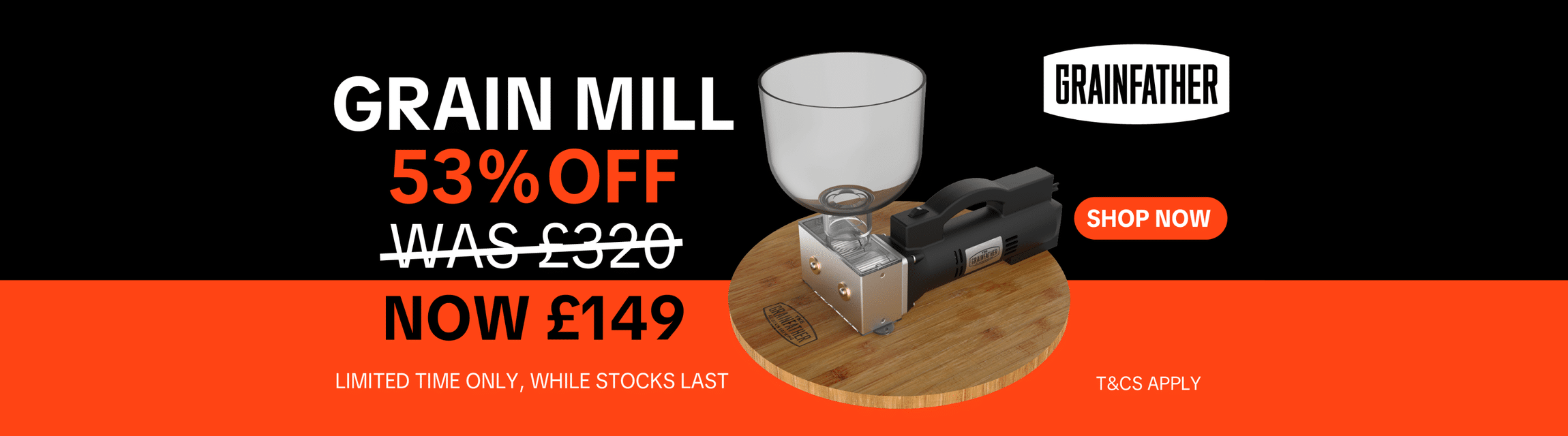 Grainfather Grain Mill Banner Offer