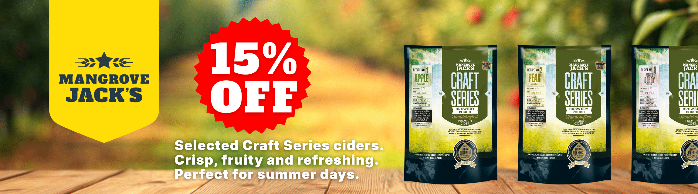 Mangrove Jacks Cider Kit Offer 15%