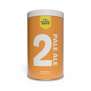 Orange can of Mangrove Jack's Pale Ale with a large white number '2' and the words 'PALE ALE' on the label.